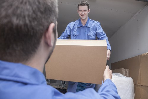 Professional movers assisting with a house removal in Bankside