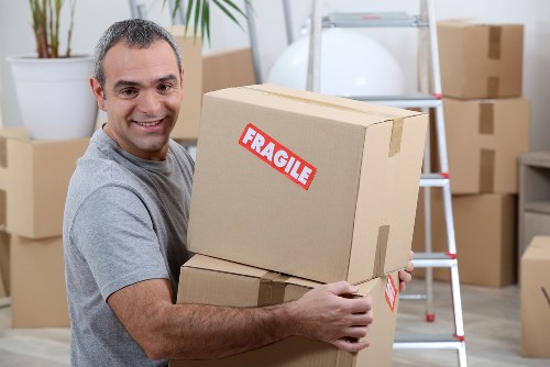 Professional movers preparing for a house removal in North Ockendon