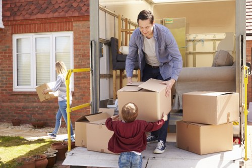 Transportation of household items to a new home