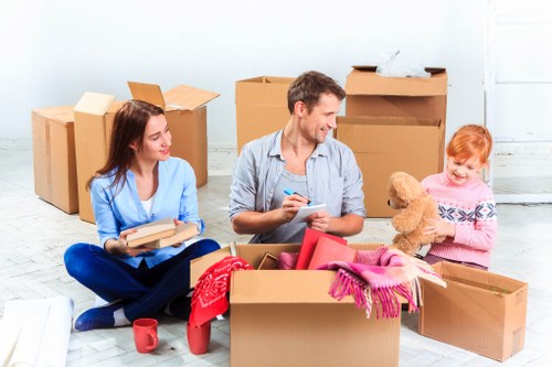 Secure transportation vehicles used for house removals in Worcester Park