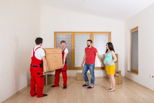 Experienced movers handling belongings