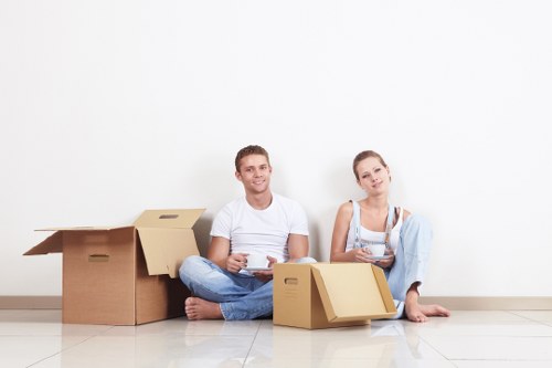 Professional movers assisting with a house removal in Bloomsbury