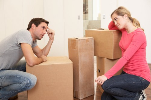 Organized packing process for a house move in East Bedfont